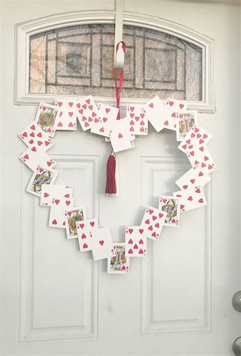 Playing Card Valentines Day Wreath Valentine Day Wreaths Valentines