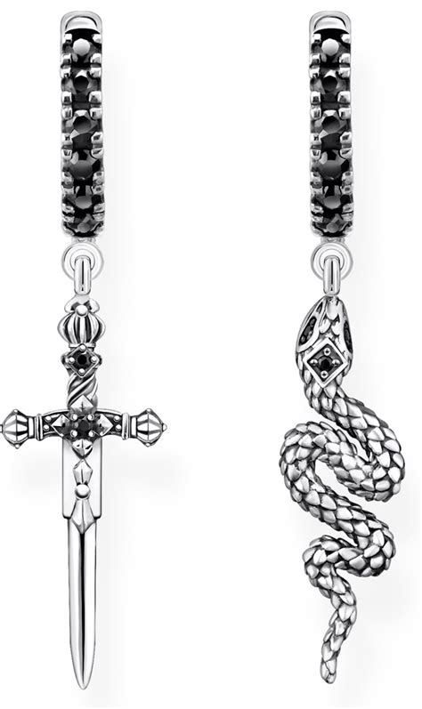 Thomas Sabo Rebel Snake Blackened Snake And Sword Korvakorut CR713 643