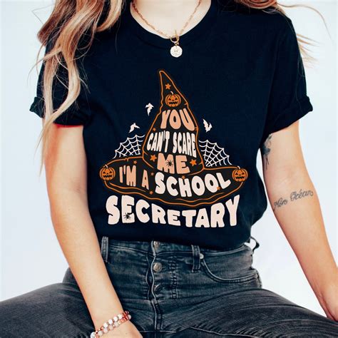 Halloween School Secretary Shirt, School Office Shirt, Secretary Gift ...