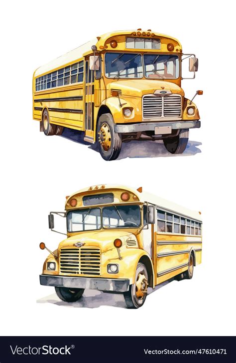 School bus clipart isolated Royalty Free Vector Image