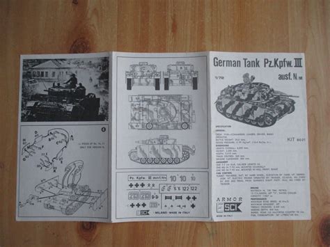 Scale Esci Model Kit German Tank Pz Kpfw Ausf N M Ebay