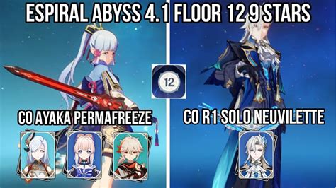 Mobile C0 Ayaka Freeze C0 R1 Solo Neuvillette Abyss 4 1 Floor 12