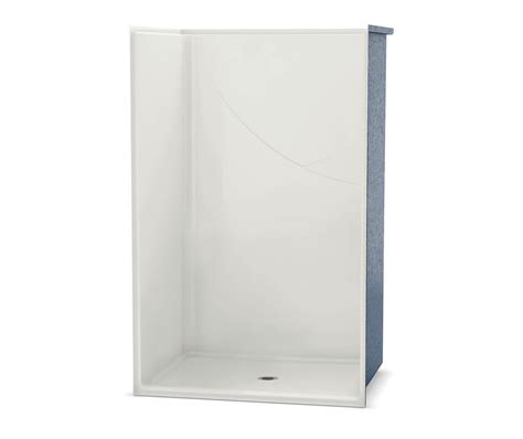 Ops G Acrylx Alcove Center Drain One Piece Shower In White Shower