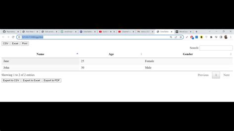 Javascript Datatables Js To Render Tables With Sorting Pagination