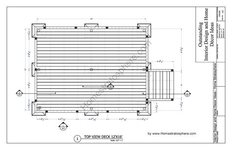 Free 12 X 16 Deck Plan Blueprint