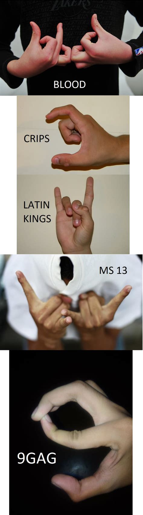 Famous Gang Hand Signs Gag