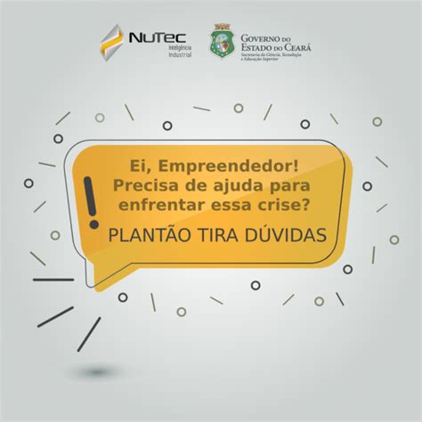 Nutec Disponibiliza Canal Para Ajudar Empreendedores Na Crise Do