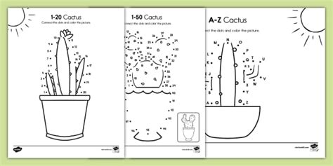 Cactus Dot To Dot Activities Teacher Made Twinkl