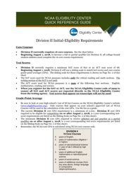 Quick Reference Guide - NCAA Eligibility Center Download Printable PDF ...