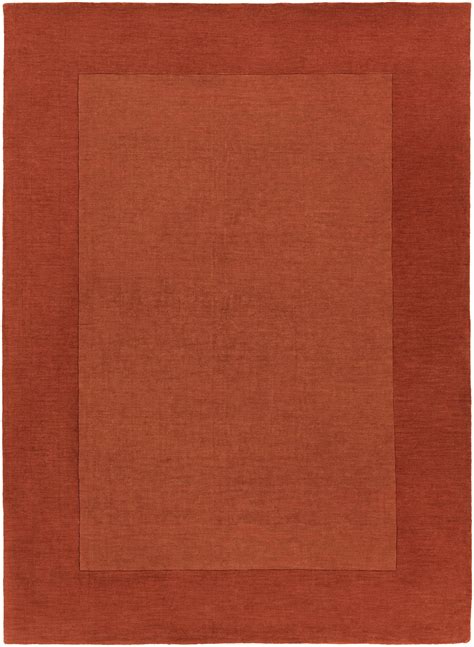 Mark Day Wool Area Rugs 3x5 Reims Modern Burnt Orange Area Rug 3 3 X