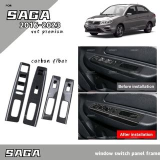 Vemart Proton Saga Vvt Premium Carbon Fiber Ac Switch Frame Panel Cover