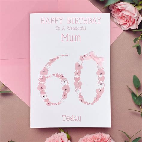 Handmade Birthday Card Heart Numbers Handmade Cards Pink And Posh