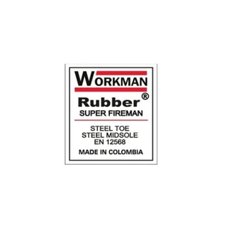 Bota Workman Rubber Super Fireman E Nomex Negra Botas Croydon