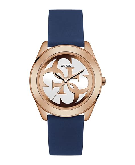 Guess Women S Analog Blue Silicone Watch 40mm Macy S