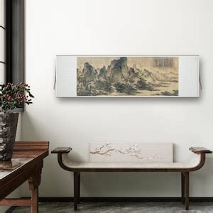 Chinese Antique Landscape Painting Replica East Asian Retro Miles