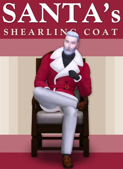 Lonelyboy TS4 Santa S Shearling Coat HappyLifeSims Koonam