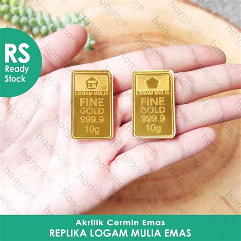 Jual RS 10 Gr DESAIN BARU Replika Logam Mulia Emas Untuk Mahar