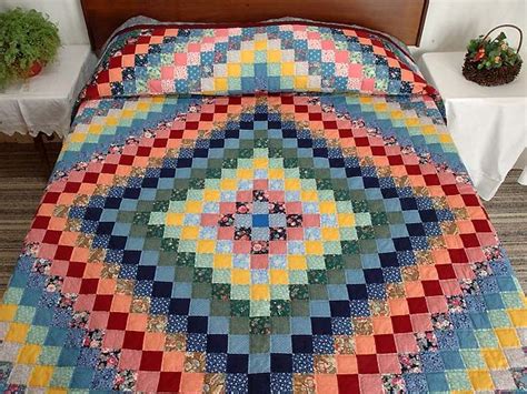 Trip Around The World Quilt Great Carefully Made Amish Quilts From Lancaster Hs2898