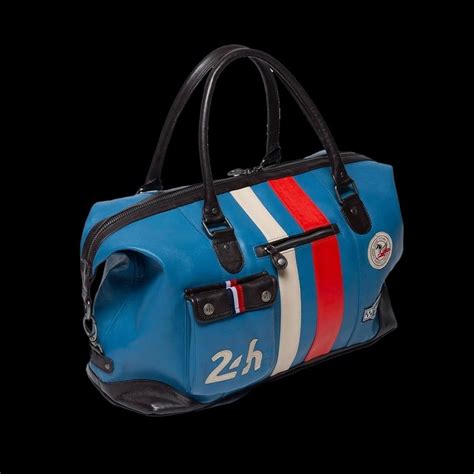 Très Grand Sac Cuir 24h Le Mans Bleu Gitane 26062