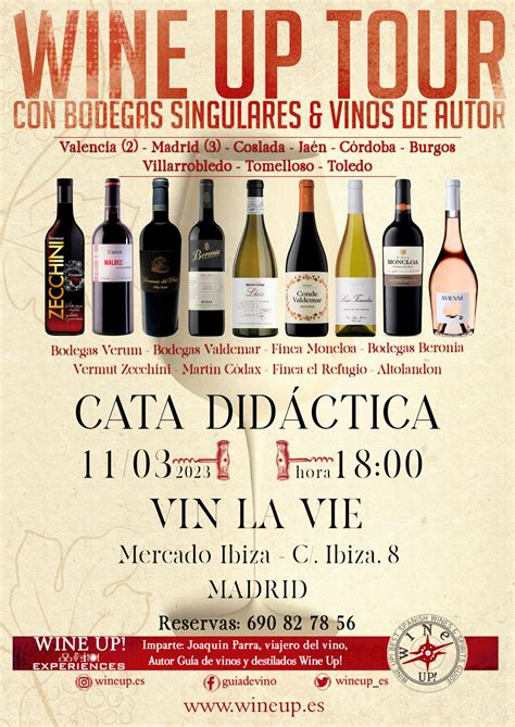 Cata DidÁctica Del Wine Up Tour En Vinoteca Vin La Vie De Madrid Wine Up Guía De Vinos Y