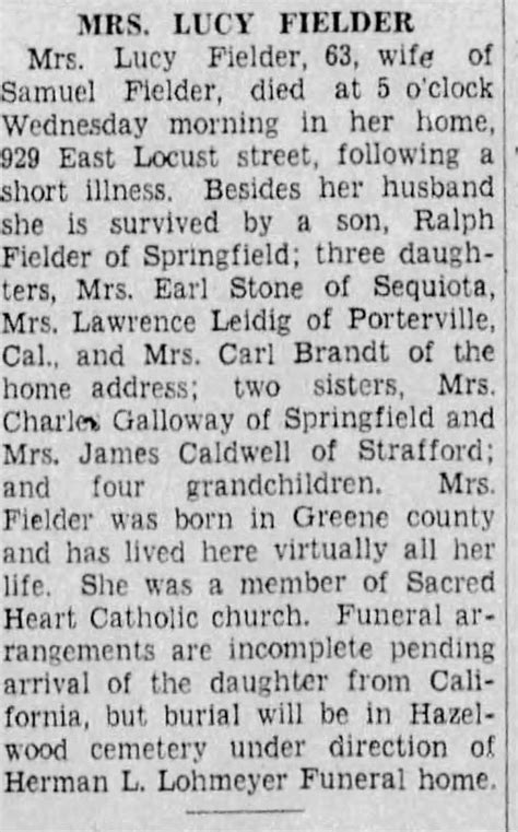 Lucy Alice Fondren Fielder M Morial Find A Grave