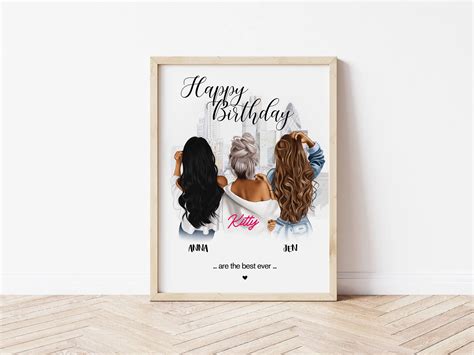 Custom Friends Birthday Card, Personalized Best Friends Birthday Card ...