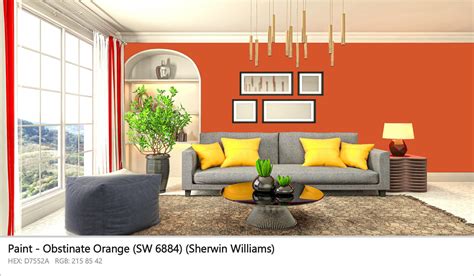 Sherwin Williams Obstinate Orange Sw Paint Color Codes Similar