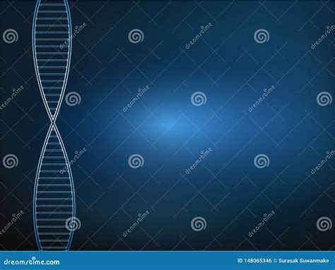 L Nea Azul Fondo Azul Del Vector De La Dna Stock De Ilustraci N