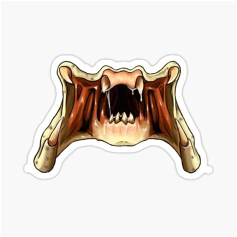 "Predator Mouth" Sticker by freyamaat | Redbubble