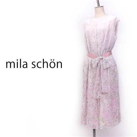 フラワーノースリーブワンピース（mサイズ ピンク Mila Schon（ミラ・ショーン）） 付属品 1点：ウエストリボン