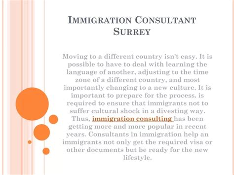 Ppt Immigration Consultant Surrey Powerpoint Presentation Free Download Id 11606318