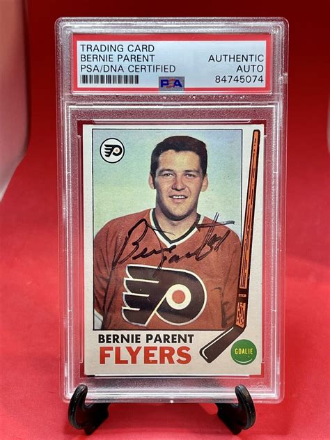 1969 Topps Hockey Bernie Parent Signed Autographed Flyers PSA Authentic