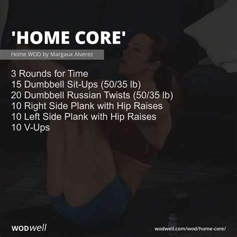 Home Core Workout Home Wod By Margaux Alverez Wodwell Wod