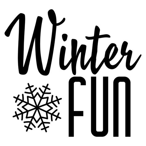 Winter Fun Lettering with Snowflake. Vector Christmas isolated ...