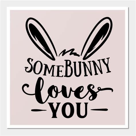 Bunny Kisses And Easter Wishes By Theblackcatprints In Happy