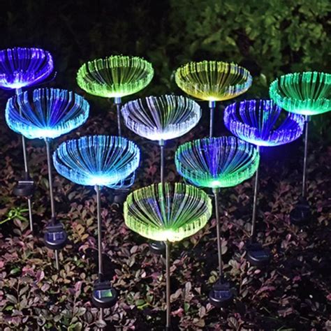 Buy Solar Led Fiber Optic Jellyfish Spike Light Holiday Decoration