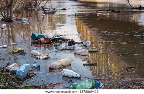 Plastic Garbage River Pollution Environment Concept Stock Photo Edit