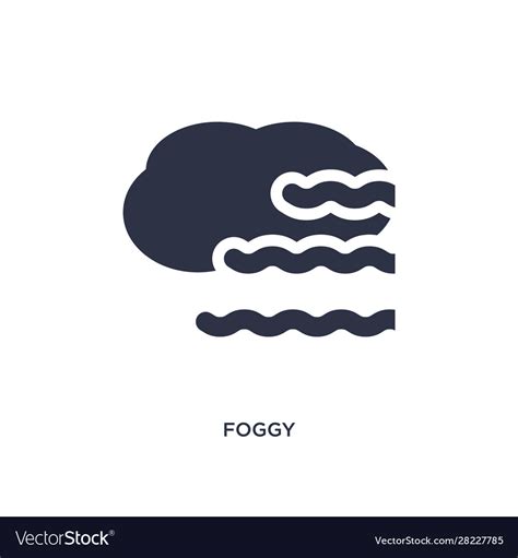 Foggy Icon On White Background Simple Element Vector Image