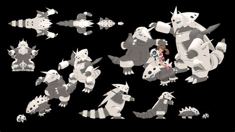 Size comparison through evolutions #5: Aron : pokemon | Pokemon, Craft ...