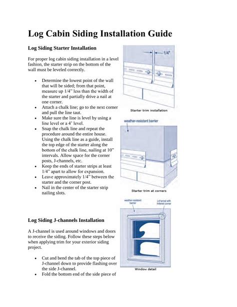 (PDF) Log Cabin Siding Installation Guide - … Cabin Siding Installation ...