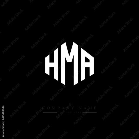 Hma Letter Logo Design With Polygon Shape Hma Polygon Logo Monogram