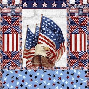 Live Free Patriotic Lap Quilt Kit Includes Binding And Etsy