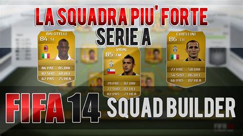 FIFA 14 La squadra più forte della Serie A Modulo 4 1 2 1 2 Squad