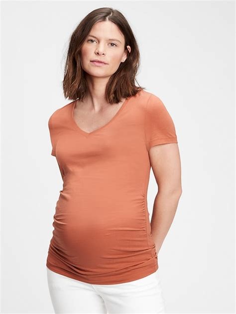 Maternity Pure Body V Neck T Shirt Gap