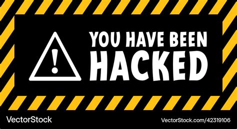 You Have Been Hacked Hacker Icon Or Pictogram Vector Image