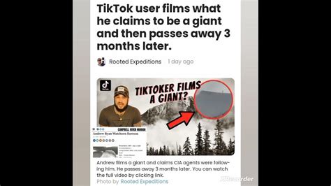 Andrew Dawson Tik Tok User Andykapt Passed Away After Filming A Giant