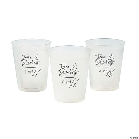 Bulk 50 Ct Personalized Names Frosted Reusable Plastic Cups Oriental