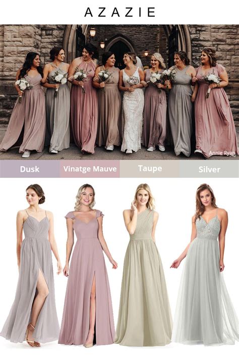 5 Vintage Mauve Bridesmaid Dresses GuimaraesnoCoracao