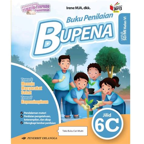 Jual Erlangga Buku Bupena Bk Penilaian Kelas 6 SD MI Jilid 6C