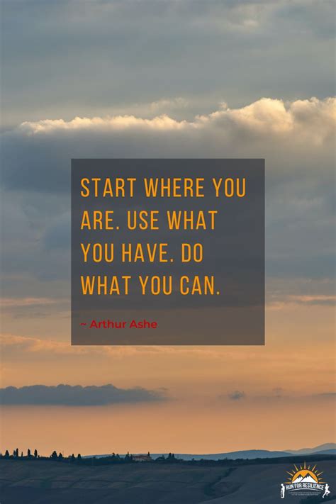 Start Where You Are Inspiring Words By Arthur Ashe